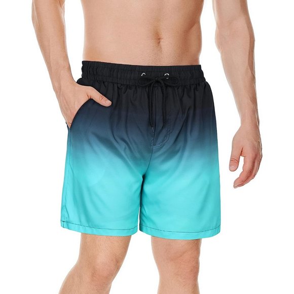 Swim Trunks Quick Dry Bathing Suit for Men with Compression Liner - Picture 2 of 7